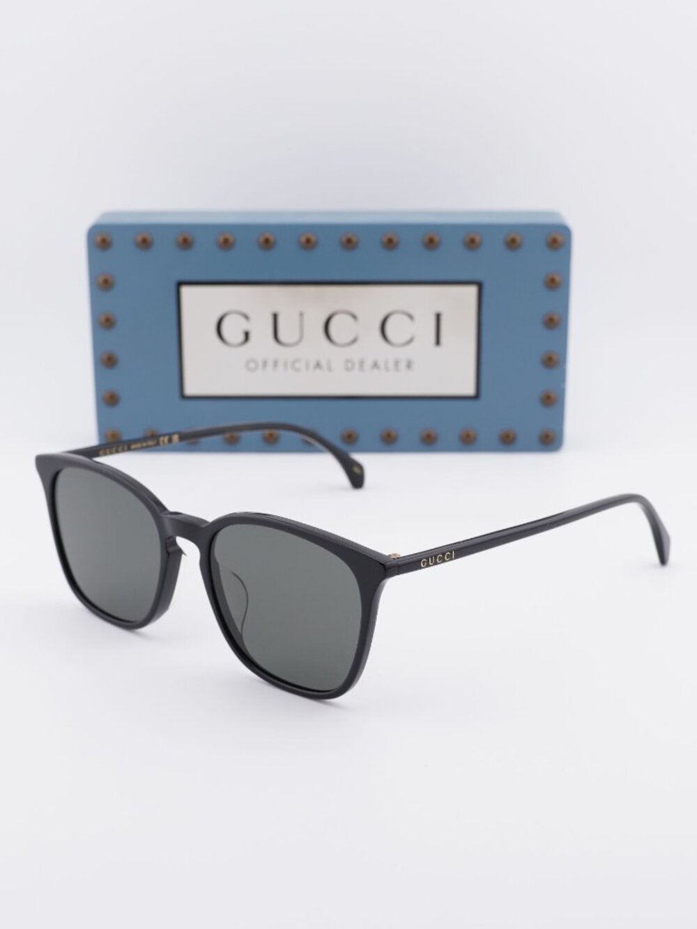 Gucci GG0547SK 001 Square Sunglasses - Black / Grey